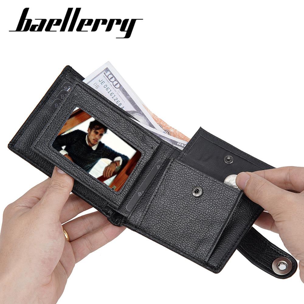 Men's Fashion Multi-Function Short Zipper Wallet Hasp Billfold Coin Purse