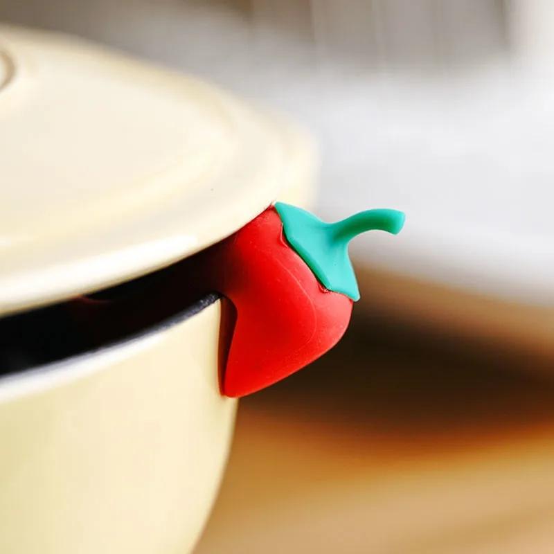 1/3 Stück Silikon-Topfdeckel Anhebender Halter Kochen Gekocht Spritzschutz Topfdeckel Gestell Stopper Küchenhelfer Überlaufschutz Anhebeklammer