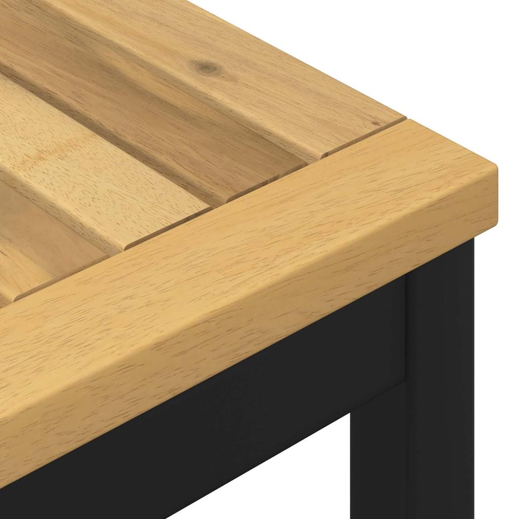 Garden Table White and Black 180 X 88.5 X 75 Cm