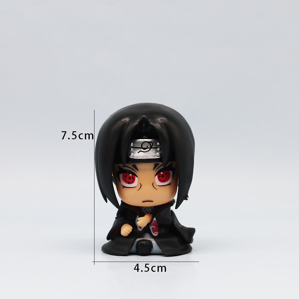7-9Cm Naruto Anime Figure Uzumaki Naruto Kakashi Uchiha Sasuke Itachi Cute Toys Q Figurals Pvc Model Children Christmas Gift