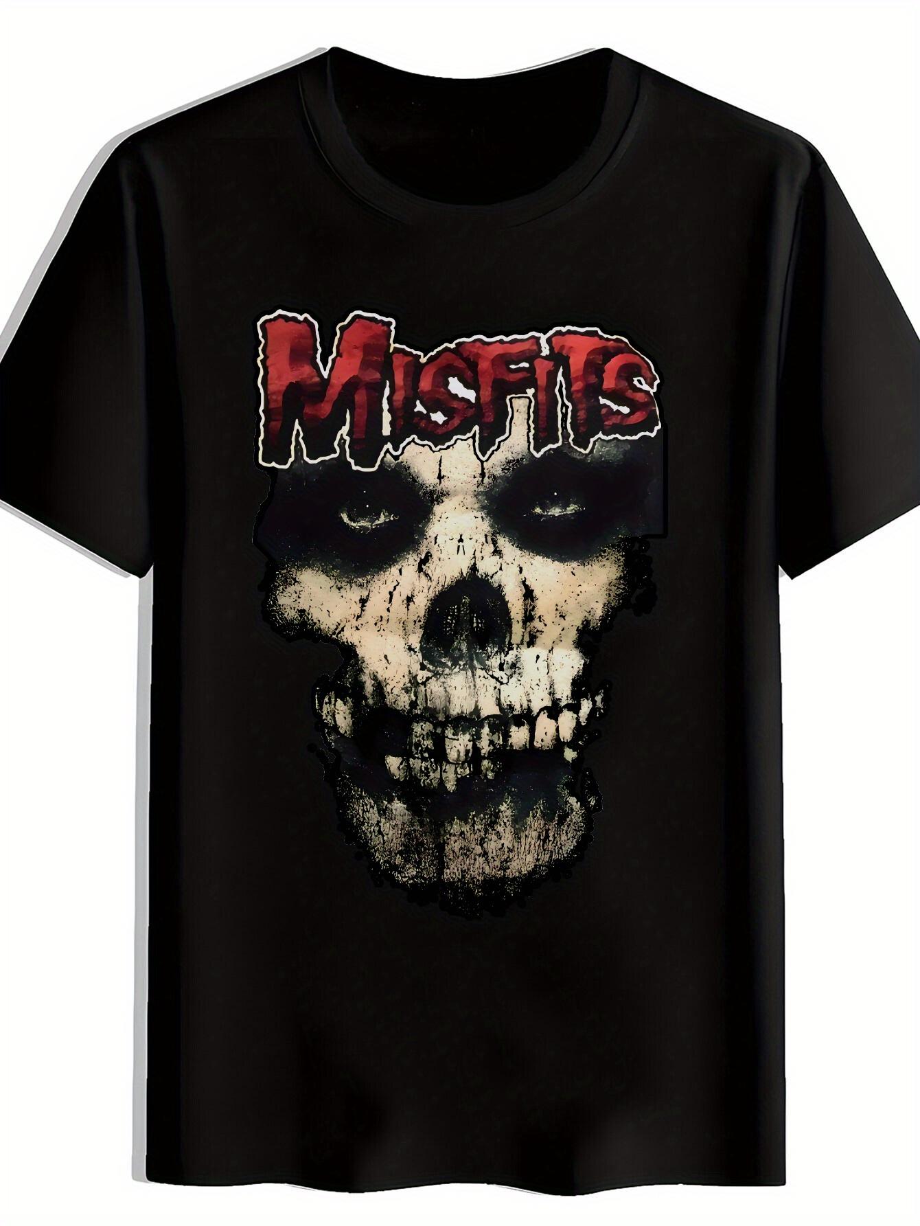 Vintage Rock Band Graphic T-shirt -  Misfits  Skull Design M