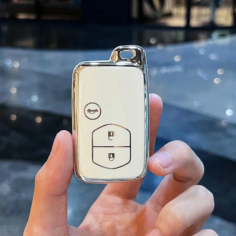 2 3 4 Tasten Autoschlüsselhülle für Toyota Prius 30 Alpha Aqua Land Cruiser Auris für Lexus LC 200 Schlüsselabdeckung Halter Fernbedienung 2012 - 2014