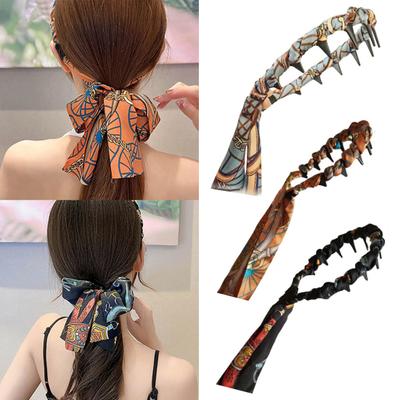Diadema para Mujer Cinta Estampada Decoración Dientes Antideslizantes Aro para el Cabello Ligero Fácil de