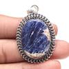Pendant Sodalite Blue Color Gemstone Valentine'Day Gift Silver Jewelry 2.25"