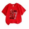 Kids Boys Girls 100% Cotton Crew Neck Short Sleeve T-Shirt, Cute 67 Six Seven Heart Pattern Valentine Themed Casual Soft Tee for Children Daily Wear