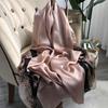 Silk Scarf Women'S Versatile Light Luxury Calla Lily Long Mulberry Silk Scarf Anti-Sun Shawl