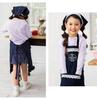 [Arisana] Kids Apron for Girls, with Triangular Scarf, Sizes 100-150, B. Lavender, M Size