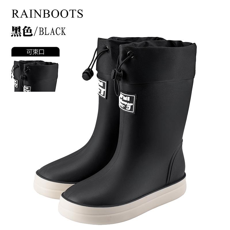 New children's outdoor bundle waterproof shoes boys and girls fashion rain boots children's high soft-soled rubber rain shoes