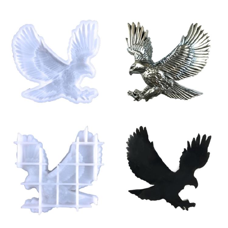 2Pcs Wall Hanging Silicone Moulds Flying Eagle Owls Decor Mold DIY Pendant