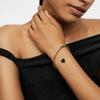 [TOUS] Silver Color Filth Onyx Heart Bracelet 1004014200