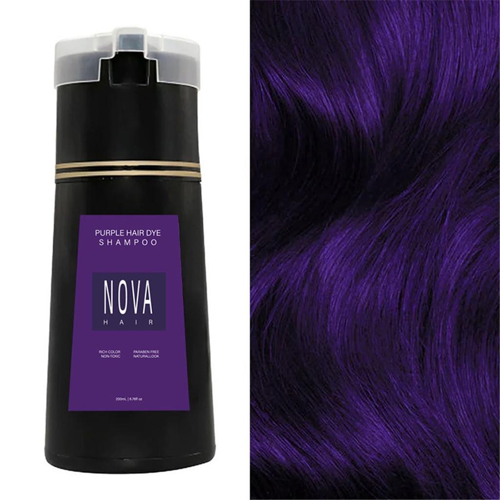 New Red/brown/black Hair Dye Shampoo Gentle Non Damaging To Hair Easy To Cover White Hair Natural Long-lasting Color Development