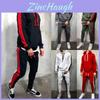 Mens Running Tracksuit Set With Hooded Jacket And Adjustable Waistline Pants For Activewear