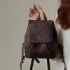 Retro Brown Backpack Women's Spring and Summer New Simple and Versatile Shoulder Bag