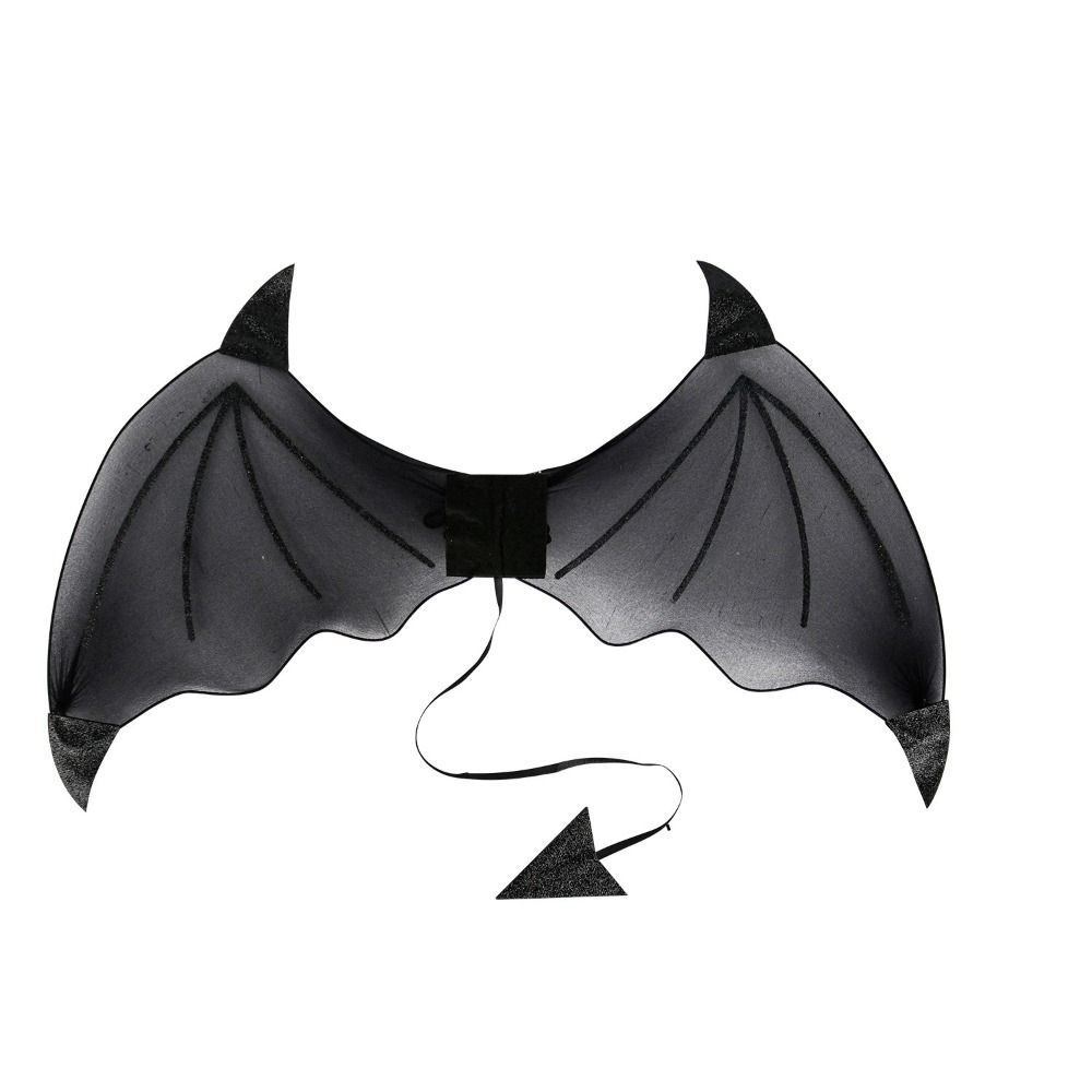 3Pcs/Set Bat Wings with Tail Halloween Cosplay Props Funny Demon Wings Set Adult/kids
