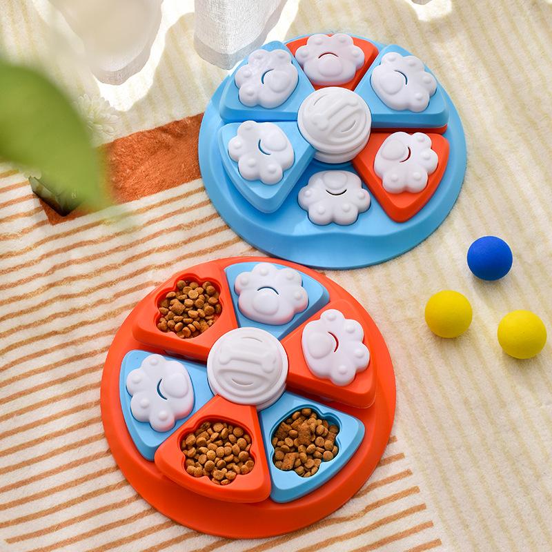 New Pet Toys Dog Educational Turntable Fun Leaking Toys Slow Food and Boredom Training Round Pet Products
