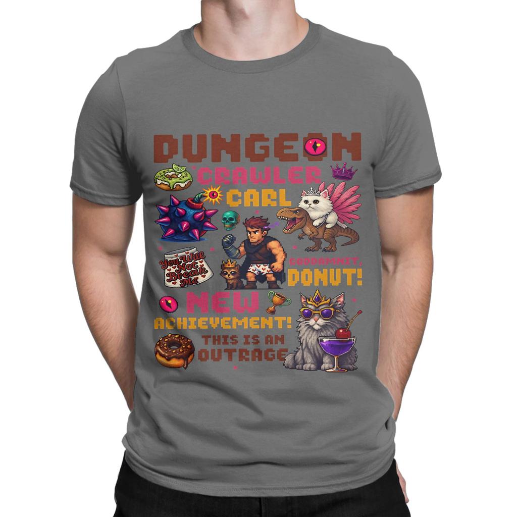 Dungeon crawler carl Donut and Mongo Funny Graphic 100 Cotton TShirt Dungeon Crawler Carl Tops Tees For Unisex