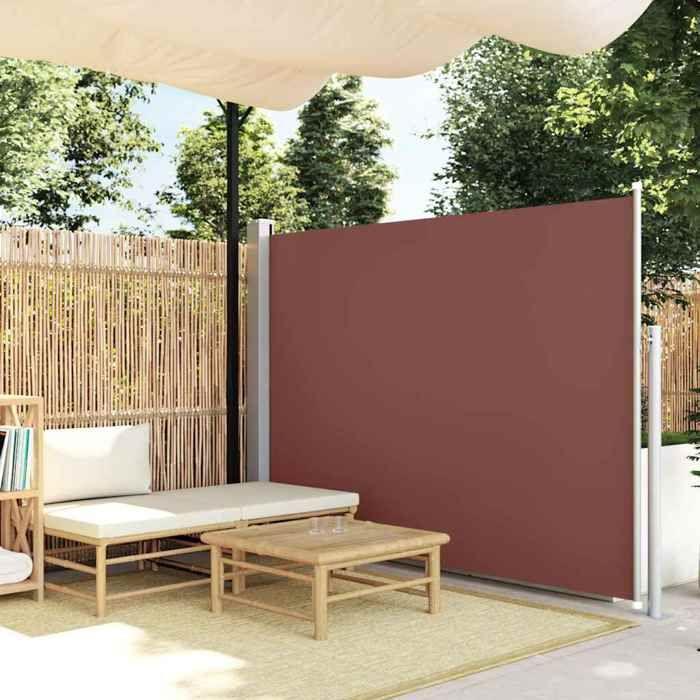 VidaXL Retractable Patio Side Awning 170x300 Cm Brown
