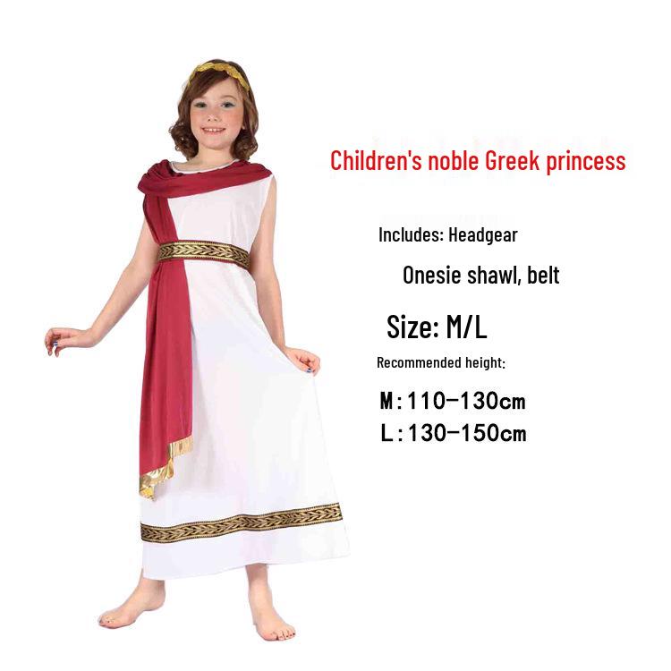 Dětský egyptský a řecký bojovník kostým: Faraon, Kleopatra, Princ, Princezna, Oblečení římské bohyně