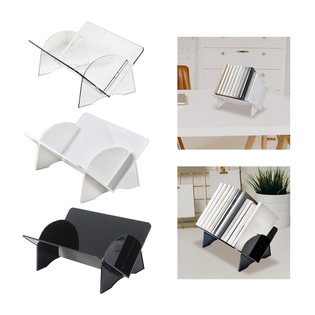 Desktop Bookshelf Tabletop Storage Rack Small Organizing Book Support Modern Bookcase for Library Magazine Bedroom Accessories