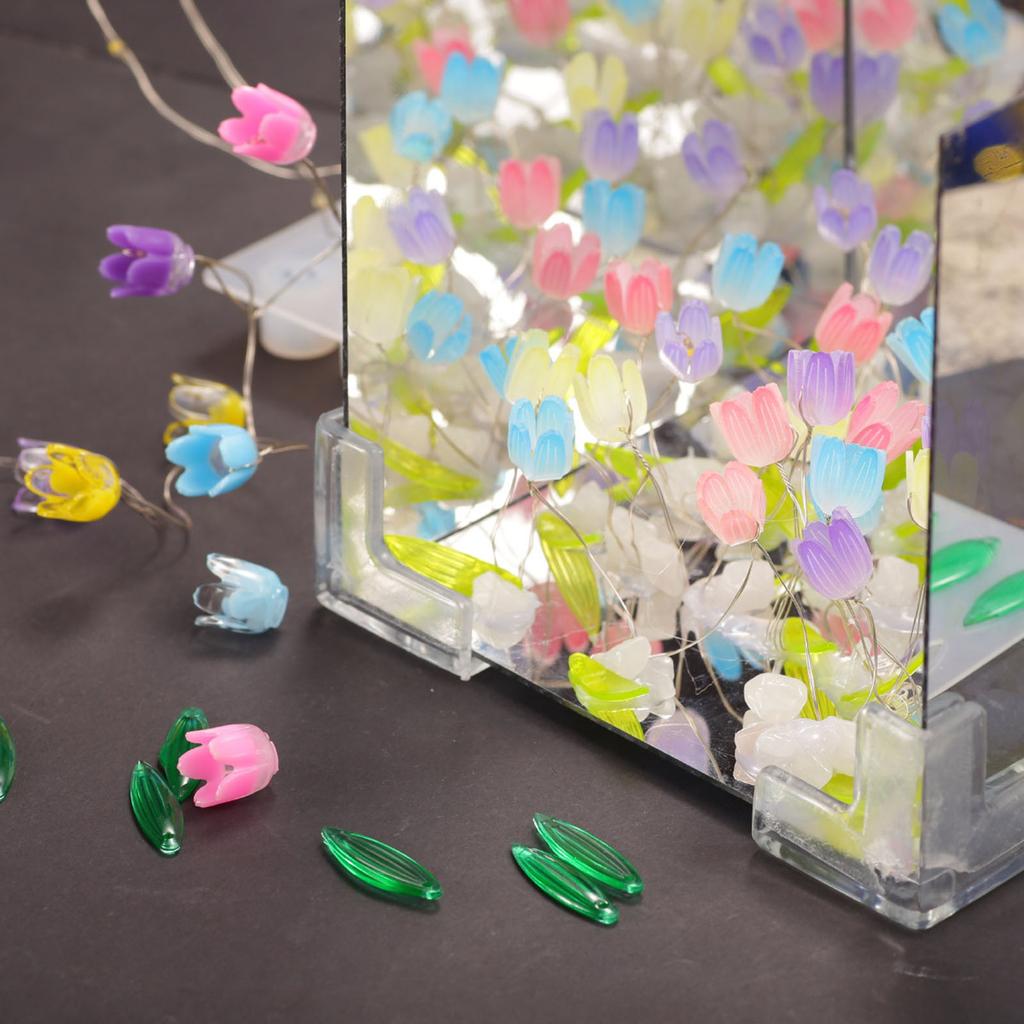 Tulips Night Light Silicone Mold Set Flower and Leaf Shaped Lamps Crafting Mould Nightlight Epoxy Mould Jewelry Supplies