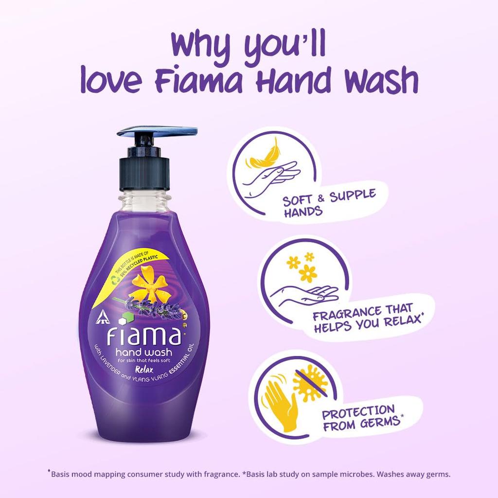 Fiama Relax Hand Wash 400ml Single Pack Lavender Ylang Ylang Soft Hands Fragrant Liquid Soap