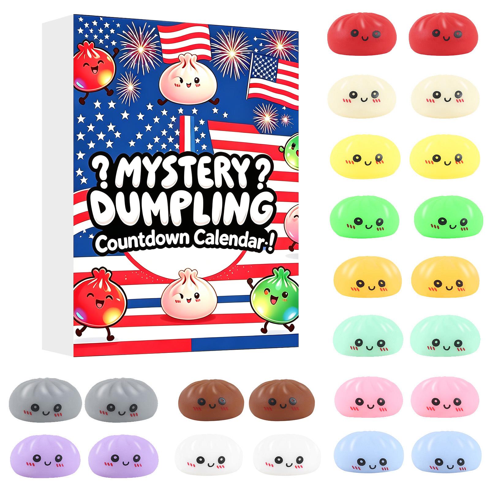 

24Pcs Bun Countdown Box Stress Relief Toy Set One Size