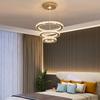 German Warehouse Gold 3 Ring 3 Color Changeable Stainless Steel Remote Controlled LED Ceiling Light for Indoor Use