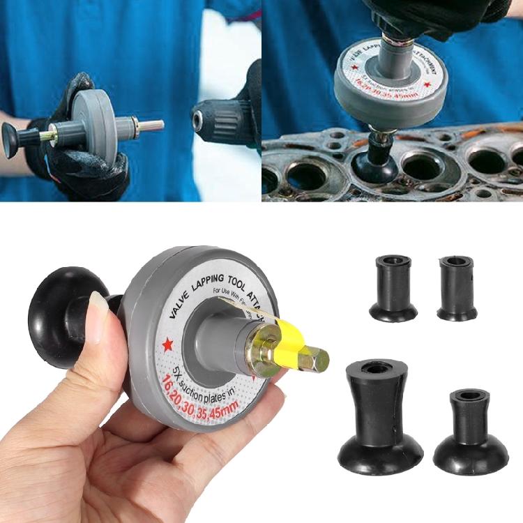 5 In 1 Valves Grinding Tool Set With Rubber Pad for Various Valves Size From 16Mm To 45Mm Perfect for Engine Maintenance