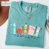 Comfort Colors Back To School Shirt, Cute School Supplies Tee, Teacher Adult Youth Shirt, Kindergarten Teacher Appreciation Gift