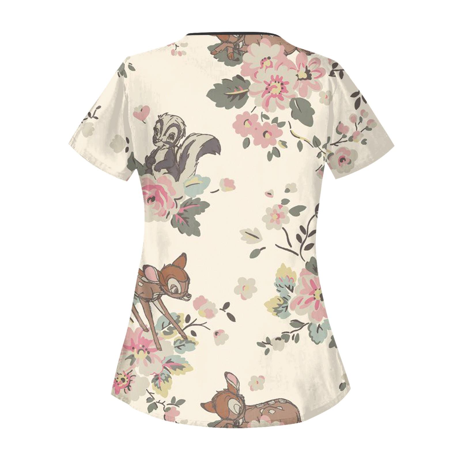 Женская повседневная рабочая одежда с короткими рукавами и принтом — фото 3