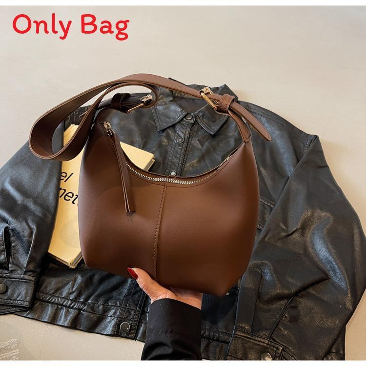 Korean Style Handheld Shoulder Bag For Women Pu Soft Leather Casual Accessory