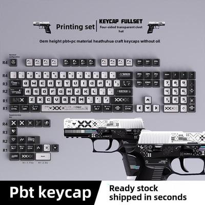 Coulomi Translucent Color Sublimation Keycaps Set for Mechanical Keyboards