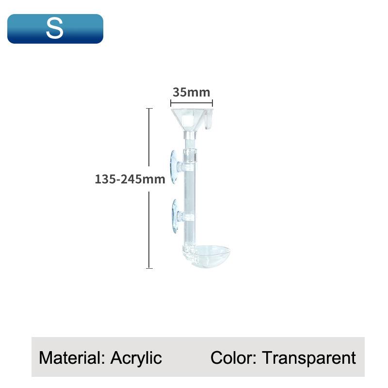 Aquarium Transparent Feeding Tube Set Aquarium Telescopic Fish Tank Feeder Shrimp Feeding Container Feeder Bowl Accessories