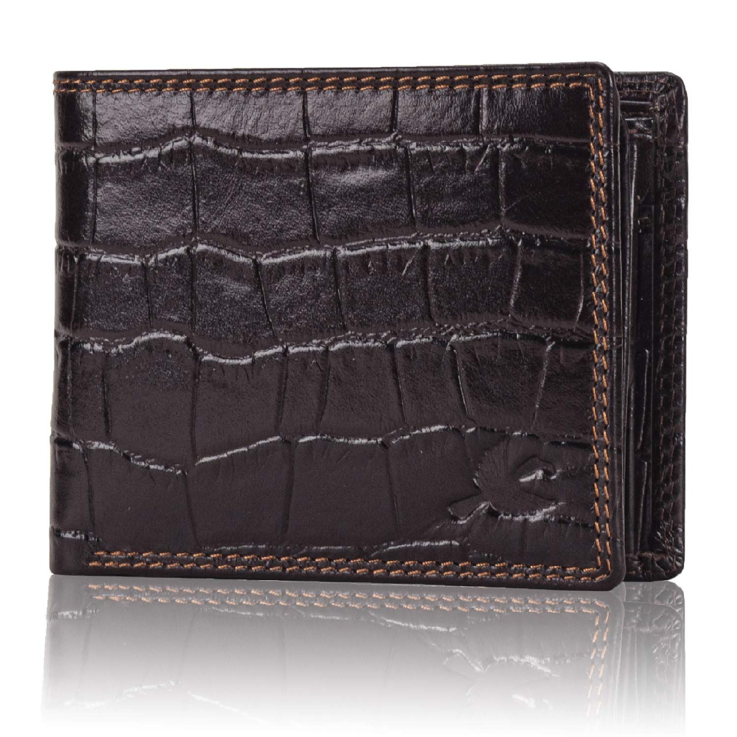 Мужской бумажник Stella Aqua с RFID-блокировкой из кожи синий — фото 9