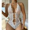 Sexy For Women Crotchless Underwear Black Sexy Bodysuit Lingerie Porn Babydoll Perspective Lace Sex Suit Deep V Erotic Costumes