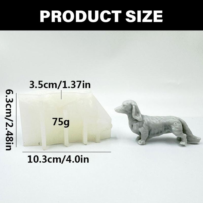 Dog Shaped Silicone Candle Molds Epoxy Resin Silicone Molds for Candle Soap Plaster Decorations, Plaster Silicone Molds