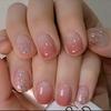 Gradient Glitter Press-on Nails - Short & Chic Design