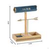 Jewelry Organizer Stand Necklace Earring Holder with Tray Multi Purpose Wood Base