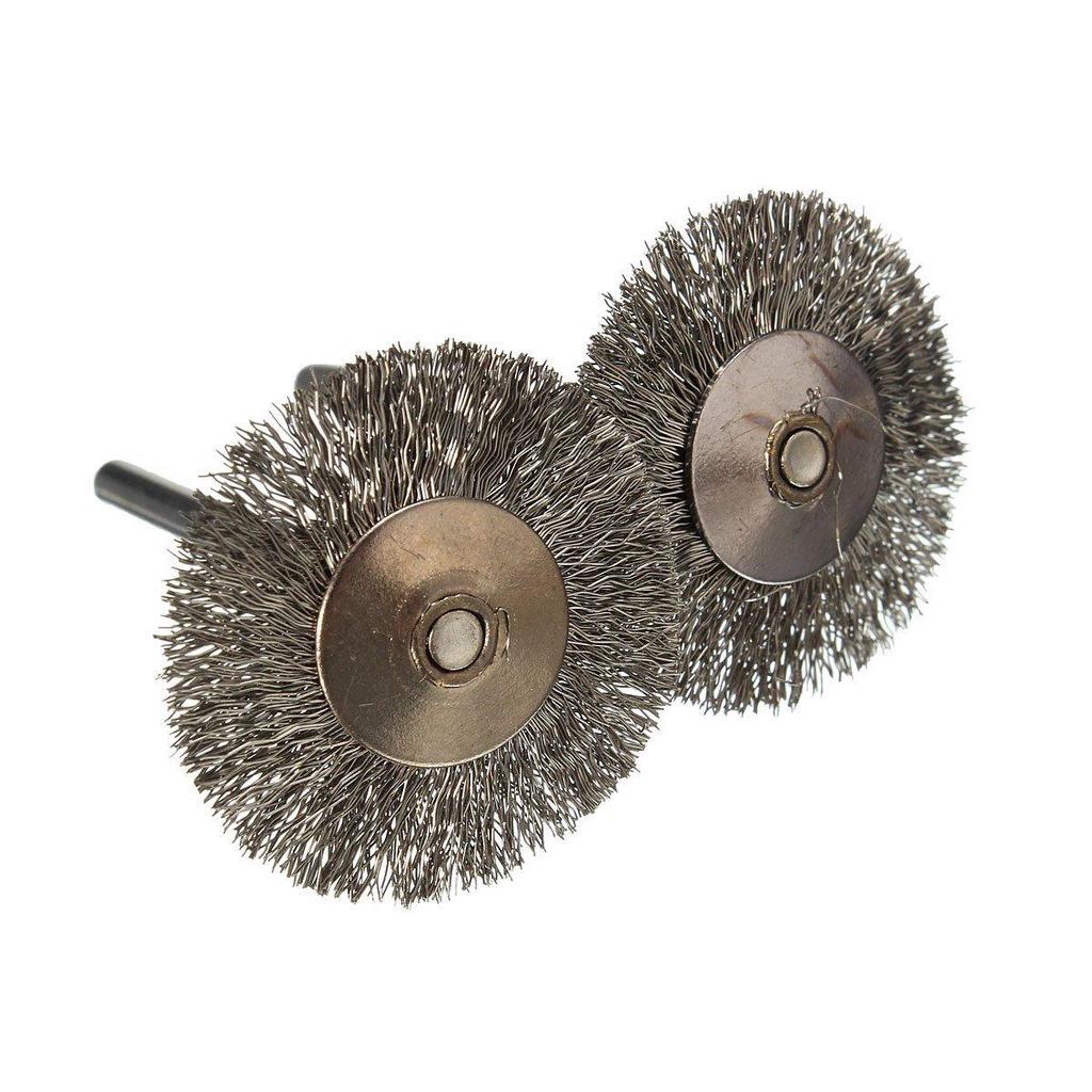 BHBL 10 Pcs Stainless Steel Wire Brushes Disc Brush Round Brush 25mm Diameter for