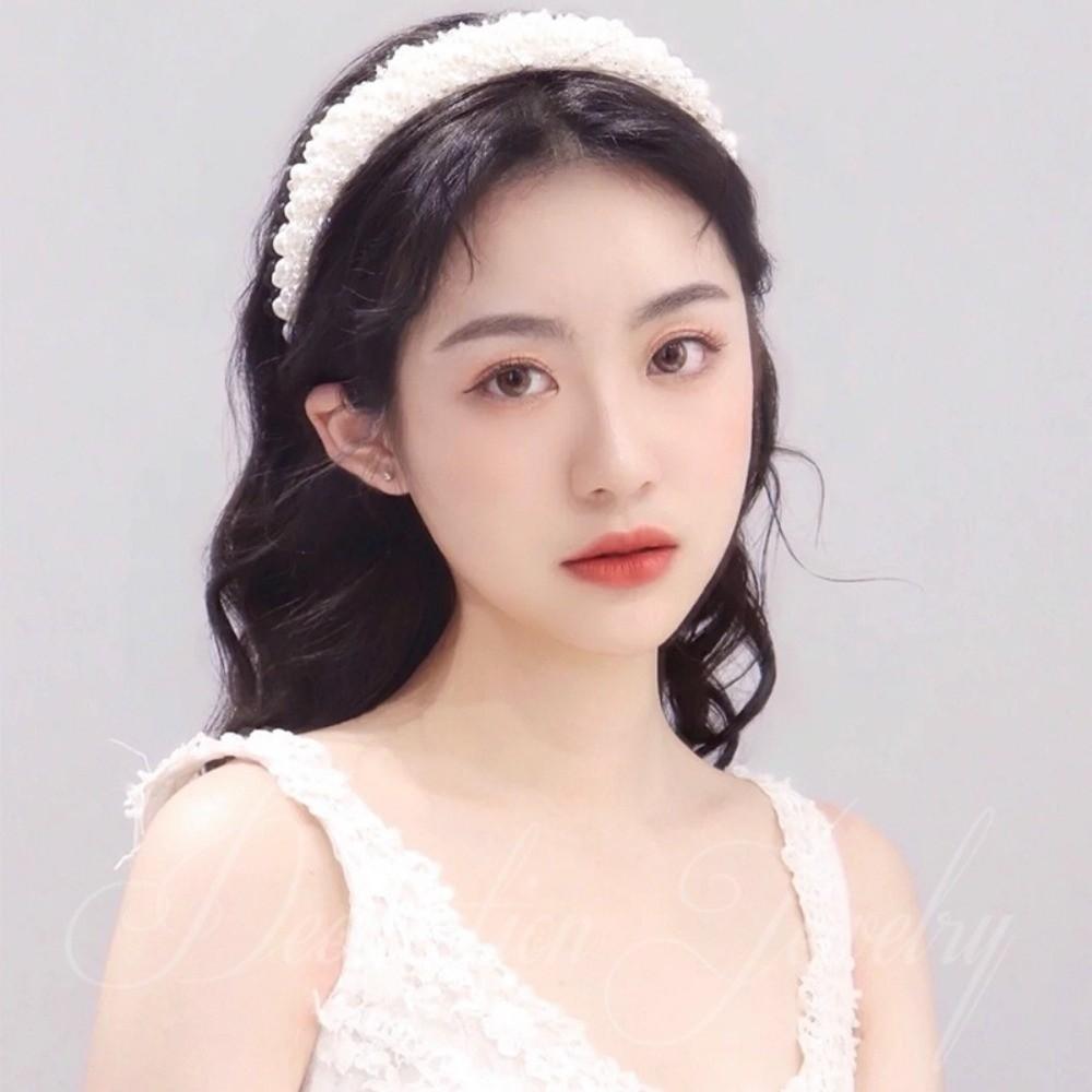 Baroque Bridal Hair Hoop Large Women Hairbands Headwear Pearl Headbands  Women