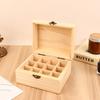 Cutie de Depozitare din Lemn cu 12/25 de Spații Organizator Portabil Recipient pentru Sticle de Ulei Esențial Aromaterapie Cutie de Depozitare Caz