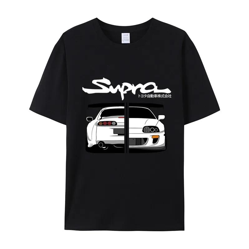 2024 Initial D Supra Tee and WoJDM Manga Print Shirt Casual Short sleeve Top Japanese Casual Sporty T-shirt