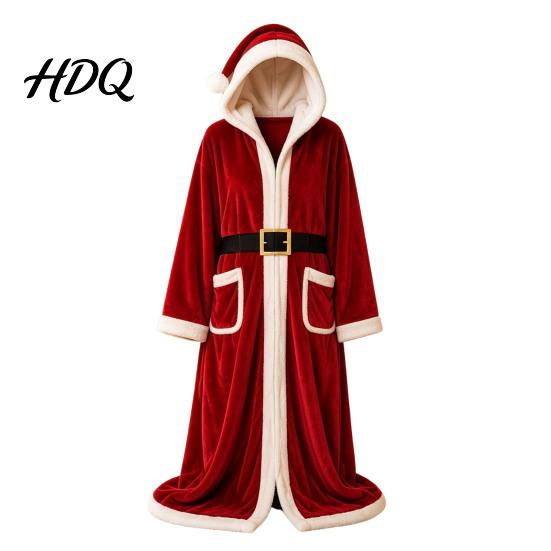 Christmas Theme Printed Wrap Hooded Heated Poncho Blanket Flannel Wearable USB Heating Cape Gift for Her on with Festive Print Cozy Winter