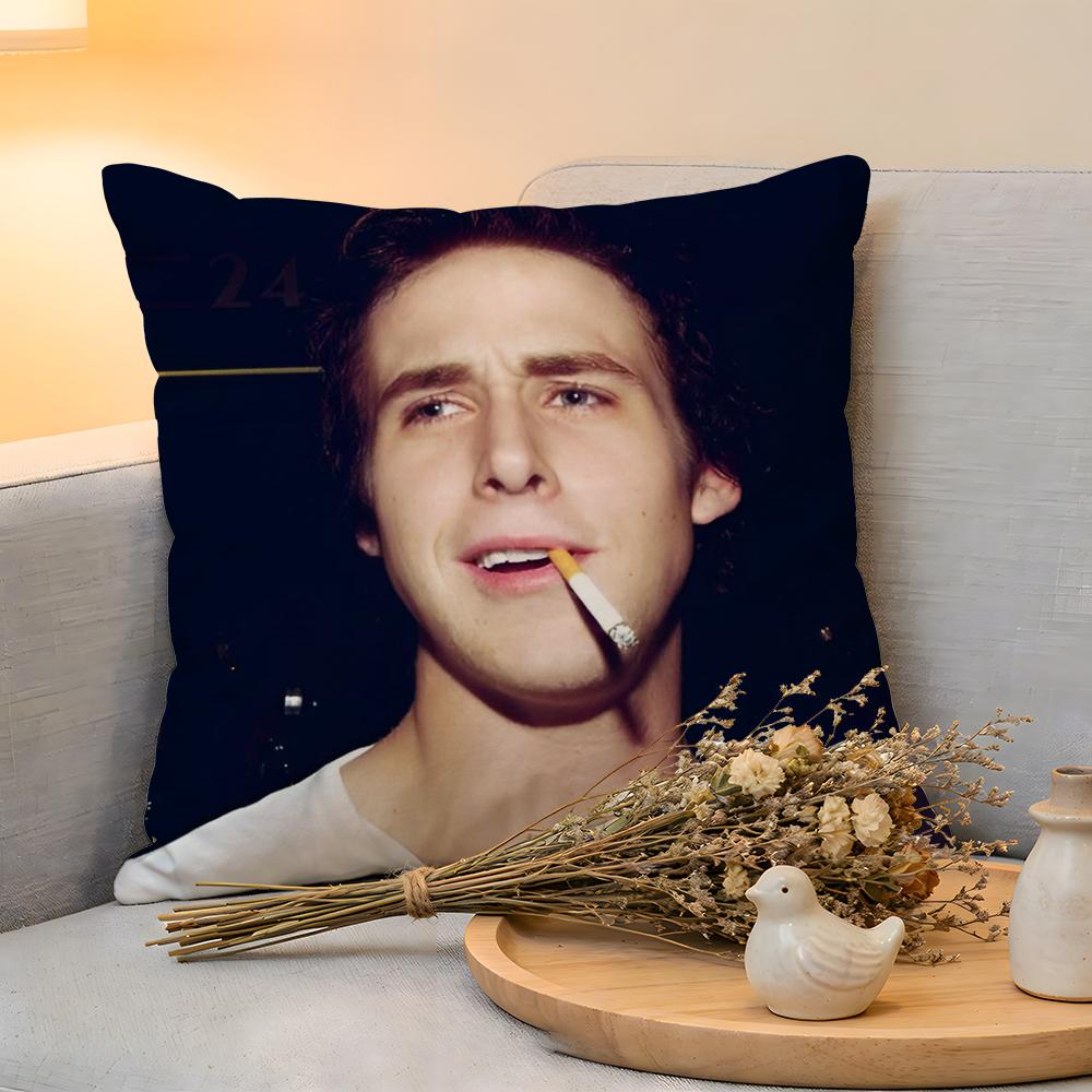 Cushion Cover  Linen  SkinFriendly Soft Decorative Case For Sofa Home Decor Hot Actor RRyan GGosling Pillow Cover