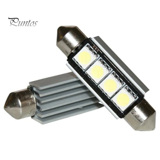 1Pair 41mm 42mm 5050 4SMD LED Festoon Lights Error Free Car Interior Dome