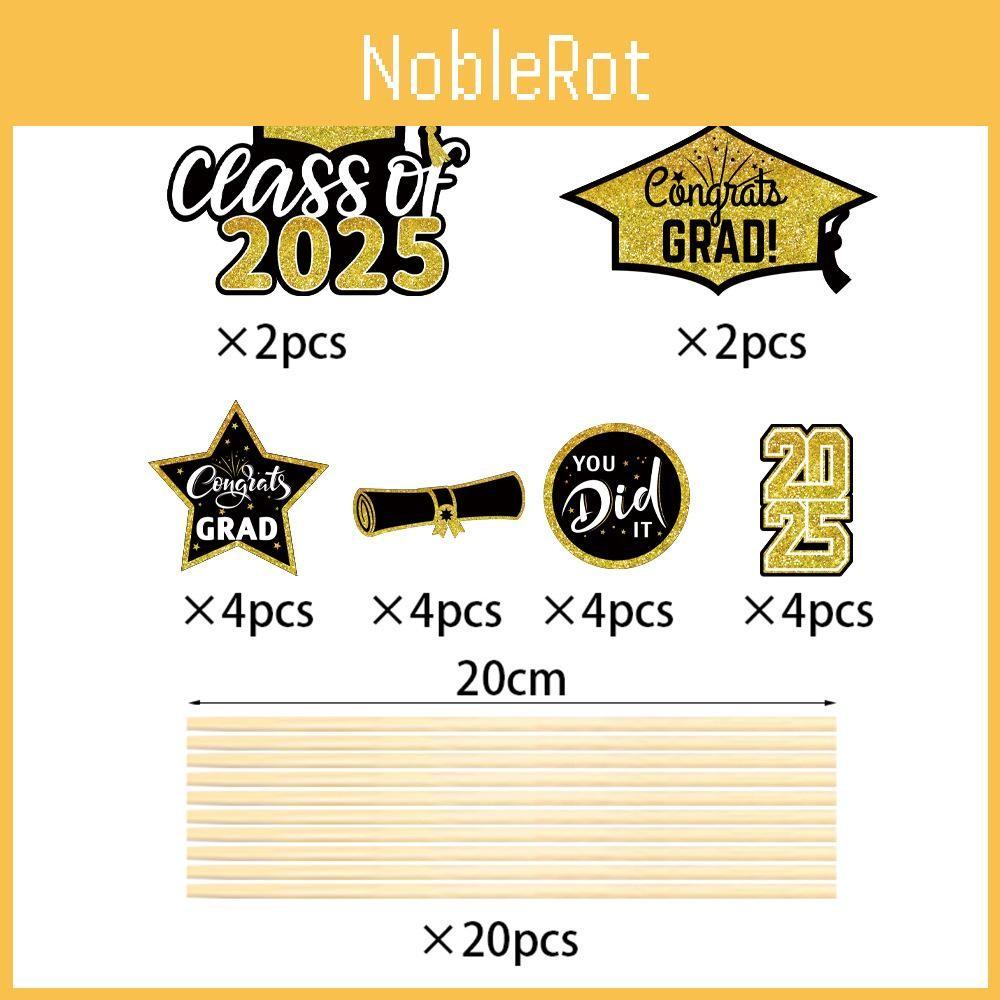 Decoration Party Plugin Kit With Vases Sign Stakes For Graduation Celebration