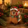 Capybara Resin Statue Compact Christmas Figurine for Entryway