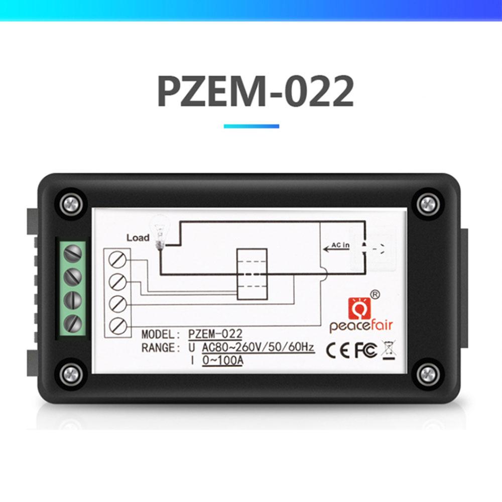 PZEM-022 Open and Close CT 100A AC Digital Display Power Monitor Meter Voltmeter Ammeter Frequency