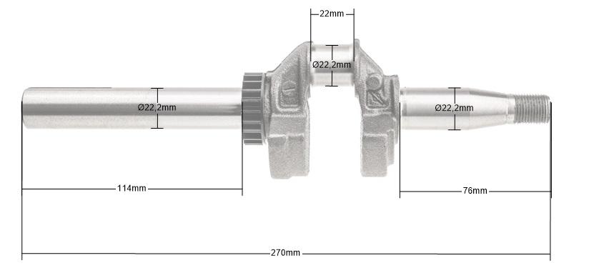Klikový hřídel B&S Series 450 500 550 Ohv Originální díl 590538