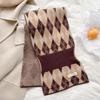 Thickened Double-Sided Knitted Scarf For Women Windproof Muffler Warm Shawl  Year'S Christmas Accessories